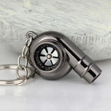 Turbo Keychain Metal Whistle Sound Supercharger Charge Hub X