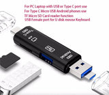 Type-C Micro USB To OTG Hub Adapter With TF Card Reader Charge Hub X