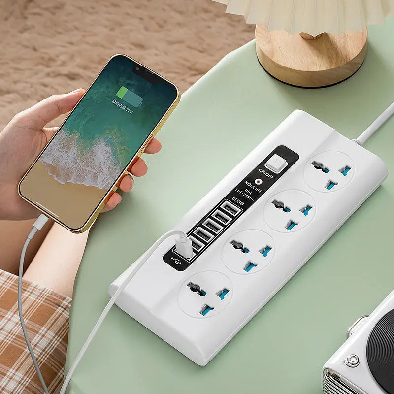 USB Universal Hole Plug Power Strip Smart Charge Hub X