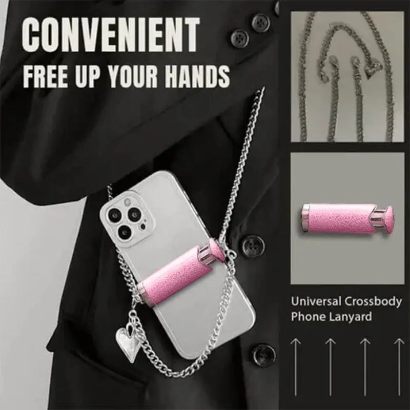 Universal Crossbody Phone Lanyard Chain Back Clip Detachable Charge Hub X