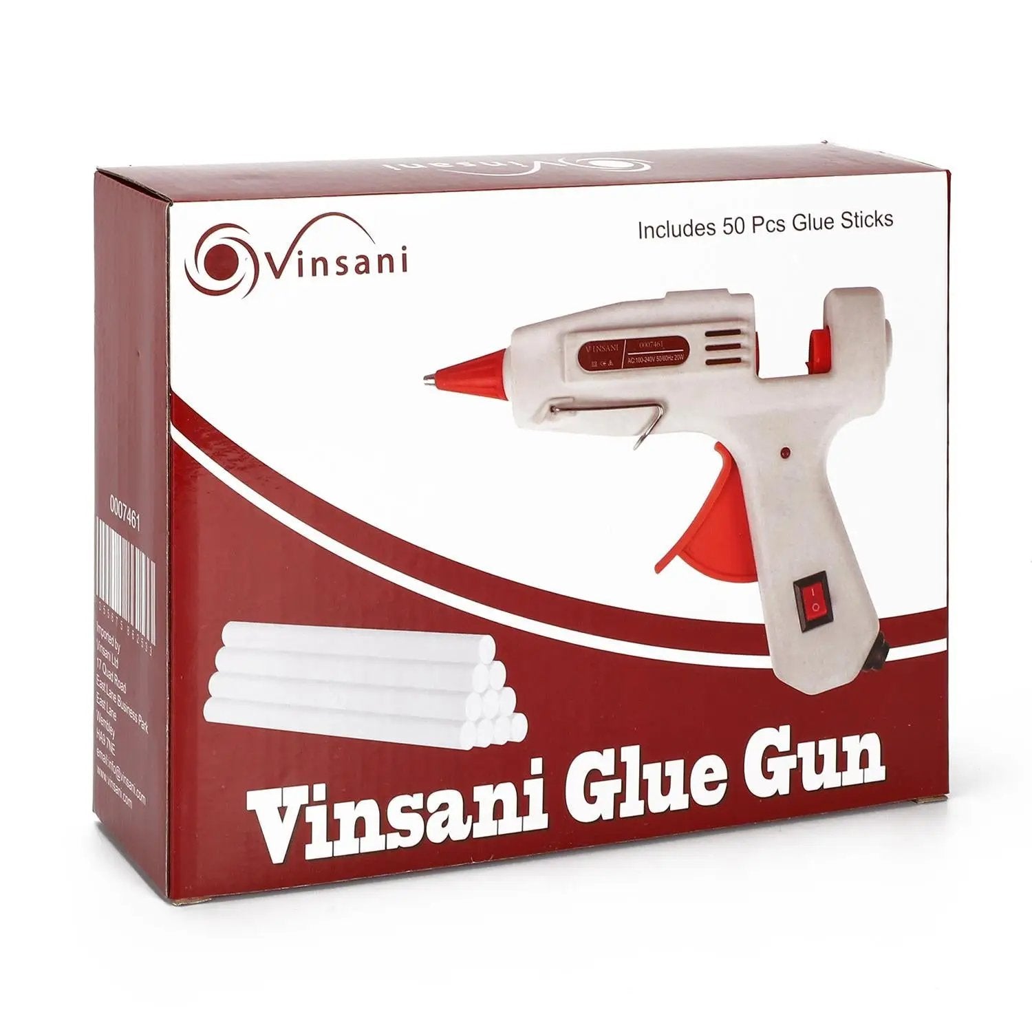VINSANI GLUE GUN WITH 50 STICK 0007461 Vinsani