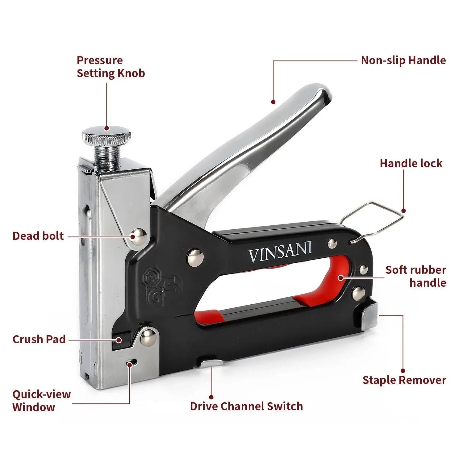 VINSANI HEAVY DUTY STAPLE GUN 0008253 Vinsani