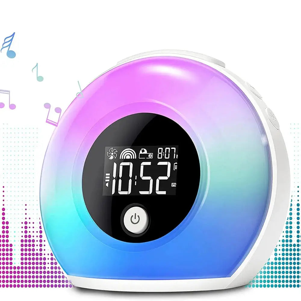 Vibe Geeks Wireless LED Night Lamp Alarm Clock and Bluetooth Speaker- USB Charging Vibe Geeks
