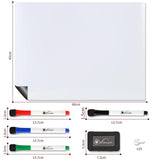 Vinsani 450x600 Whiteboard w/ 4 Markers and Eraser 0000143 Vinsani