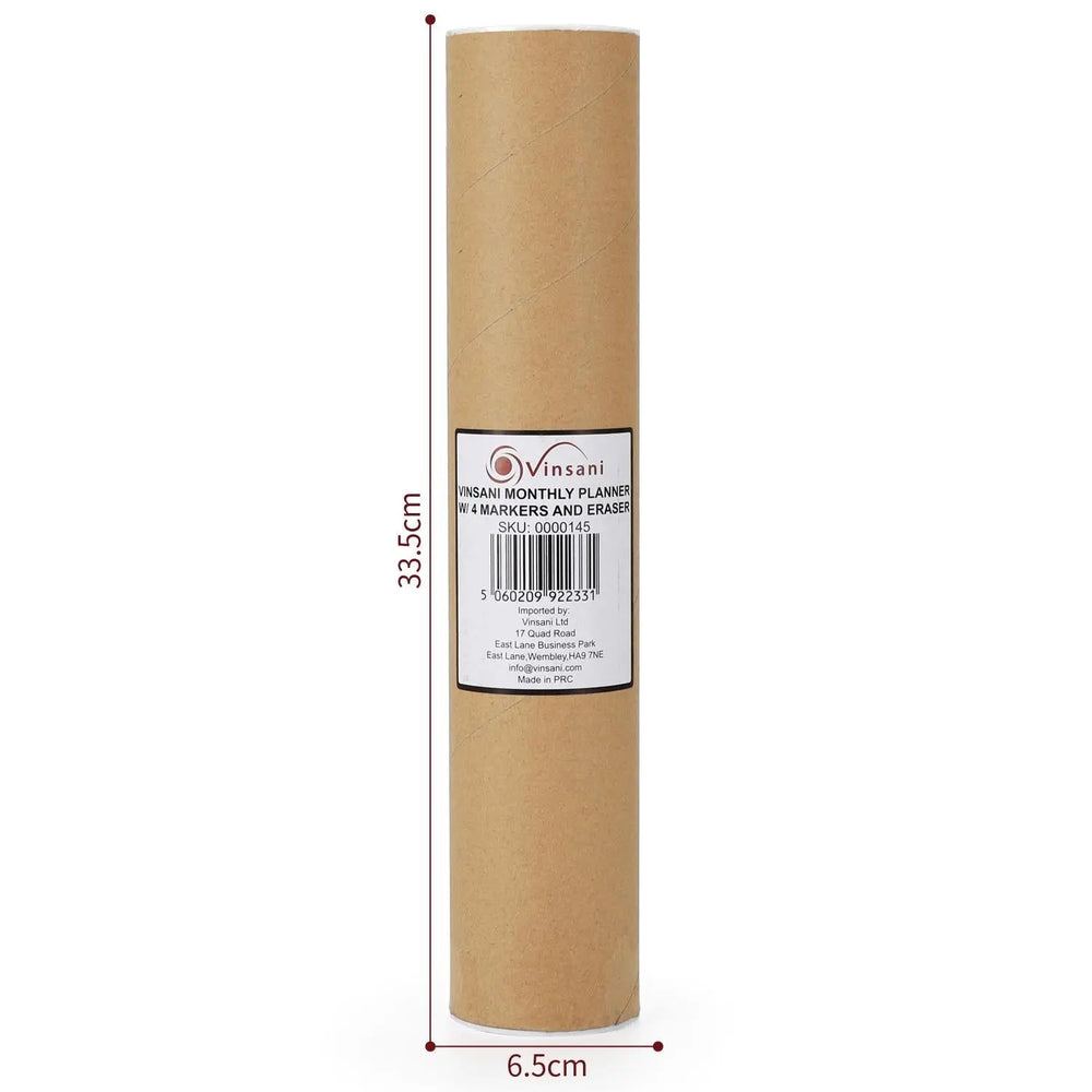 Vinsani Monthly Planner 4 Markers & Eraser 0000145 Vinsani