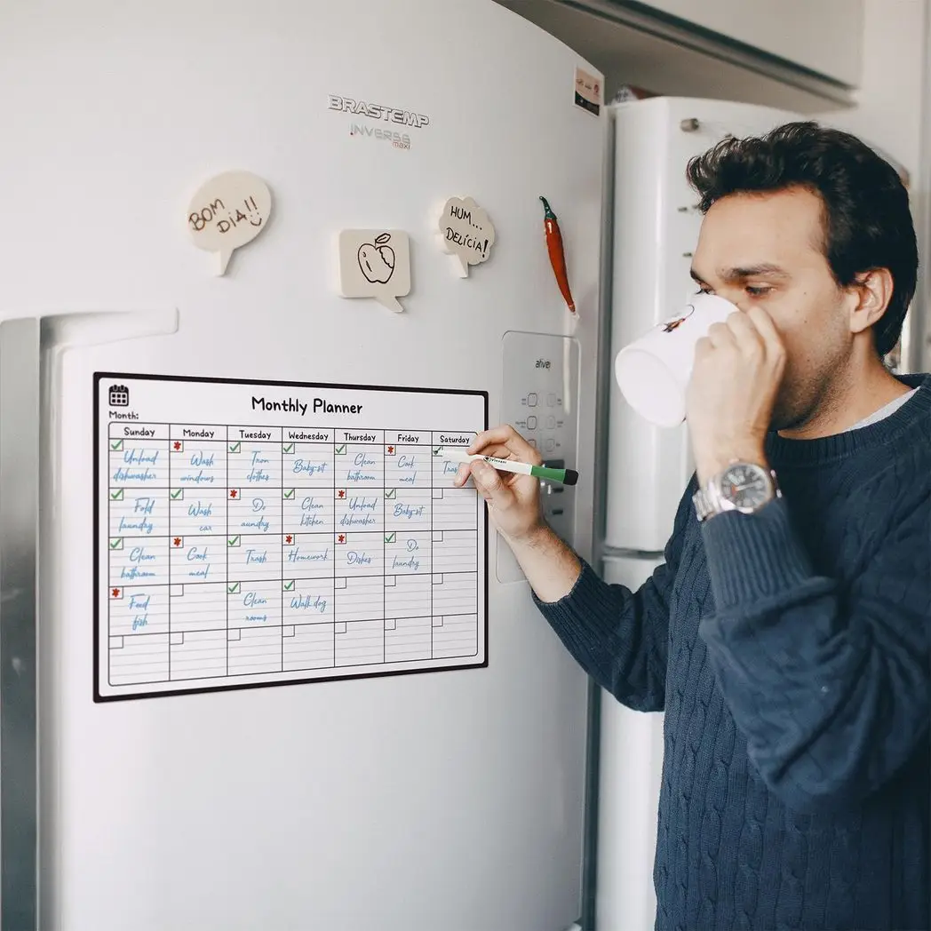 Vinsani Monthly Planner 4 Markers & Eraser 0000145 Vinsani