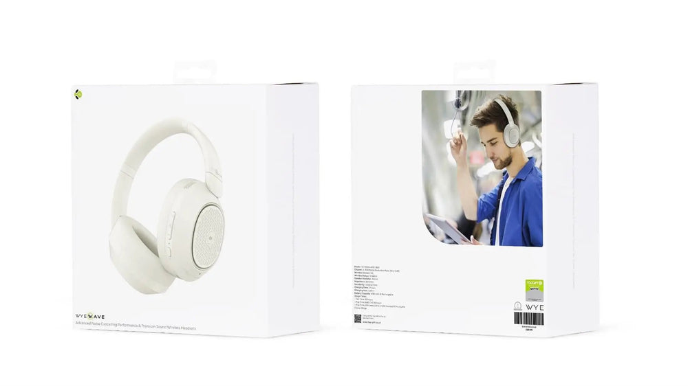 WYEWAVE Advanced Noise Cancelling Premium Sound Wireless Headsets - Beige N/A