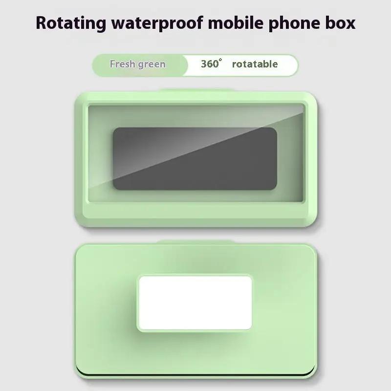 Wall-mounted Mobile Phone Bracket Kitchen Bathroom Waterproof Anti-fog Mobile Phone Box Charge Hub X