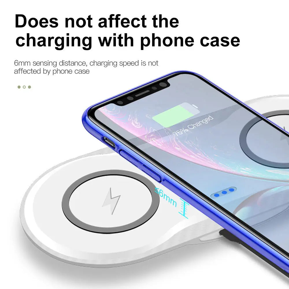 Wireless Charger Dual Mobile Phone Charger Charge Hub X
