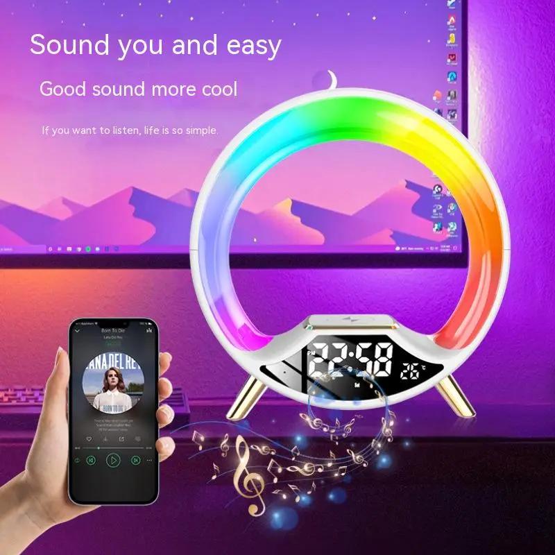 Wireless Charger Lamp with Clock-4