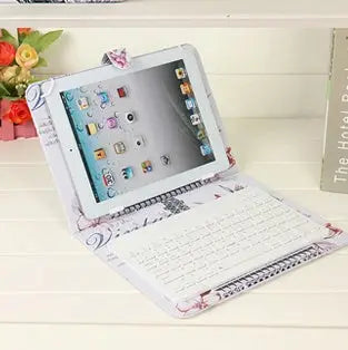 Wireless Keyboard Case – Bluetooth Protective Cover with Stand for Tablet/iPad Charge Hub X