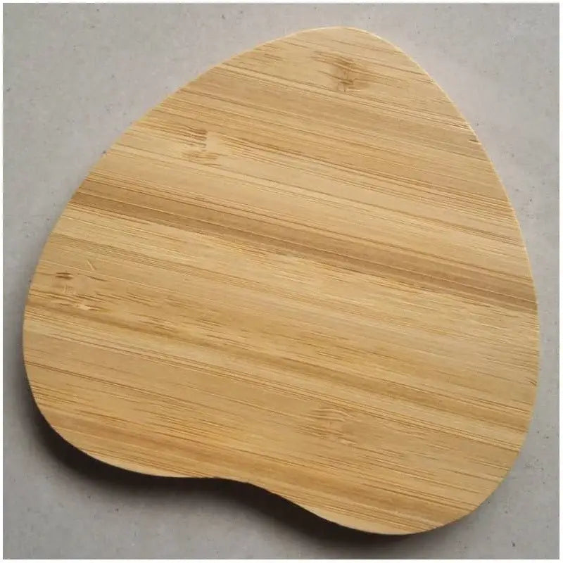 Wooden cutting board on a gray background