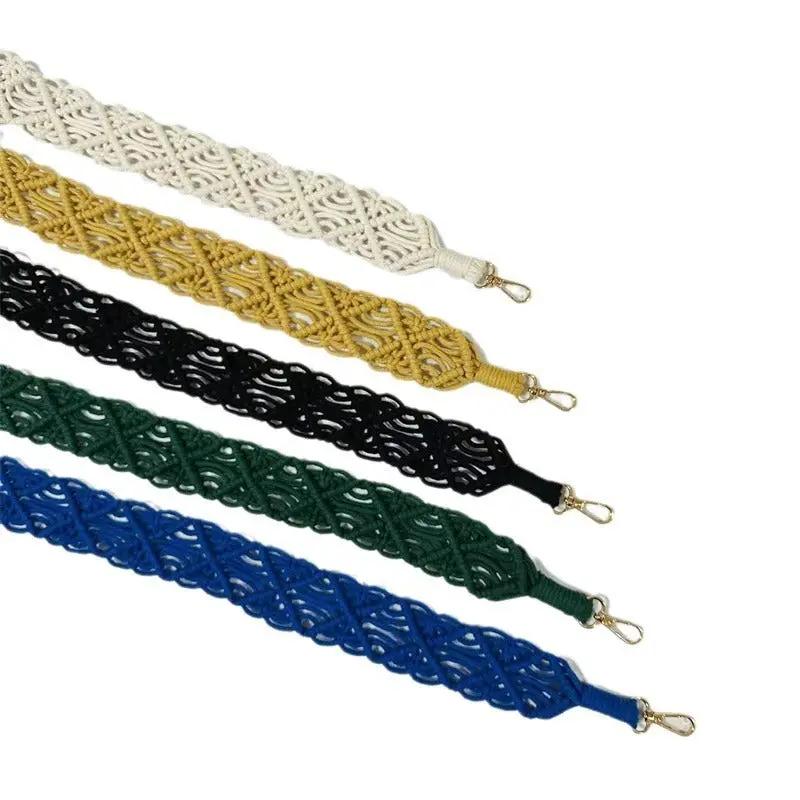 Woven Replacement Handbag Strap Widened Mobile Phone Crossbody Bag Strap Anti-lost Lanyard Charge Hub X