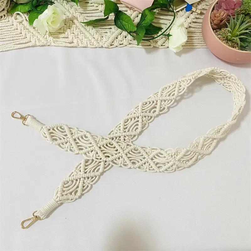 Woven Replacement Handbag Strap Widened Mobile Phone Crossbody Bag Strap Anti-lost Lanyard Charge Hub X