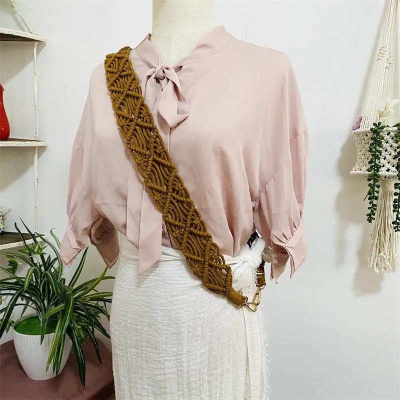 Woven Replacement Handbag Strap Widened Mobile Phone Crossbody Bag Strap Anti-lost Lanyard Charge Hub X