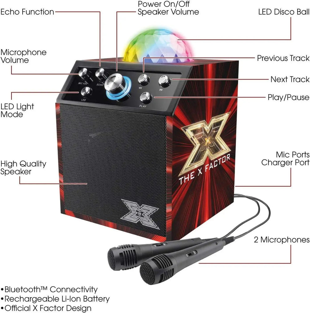 X Factor Disco Cube Speaker Printed TY6085A X Factor