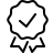 Check mark icon with a white background