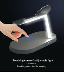 Multifunctional Five-In-One Magnetic Wireless Charging Watch Headset Desktop Mobile Phone Holder Charger 15W Fast Charge.
