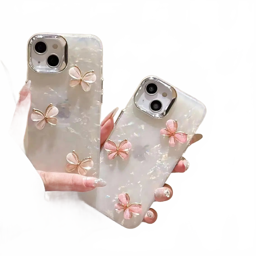 Shell Pattern Camellia Flower Phone Case Cute Protective Cover Charge Hub X