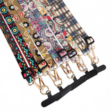 Womens Crossbody Phone Lanyard Nylon Mixed Color Retro Totem Pattern Chargehub X