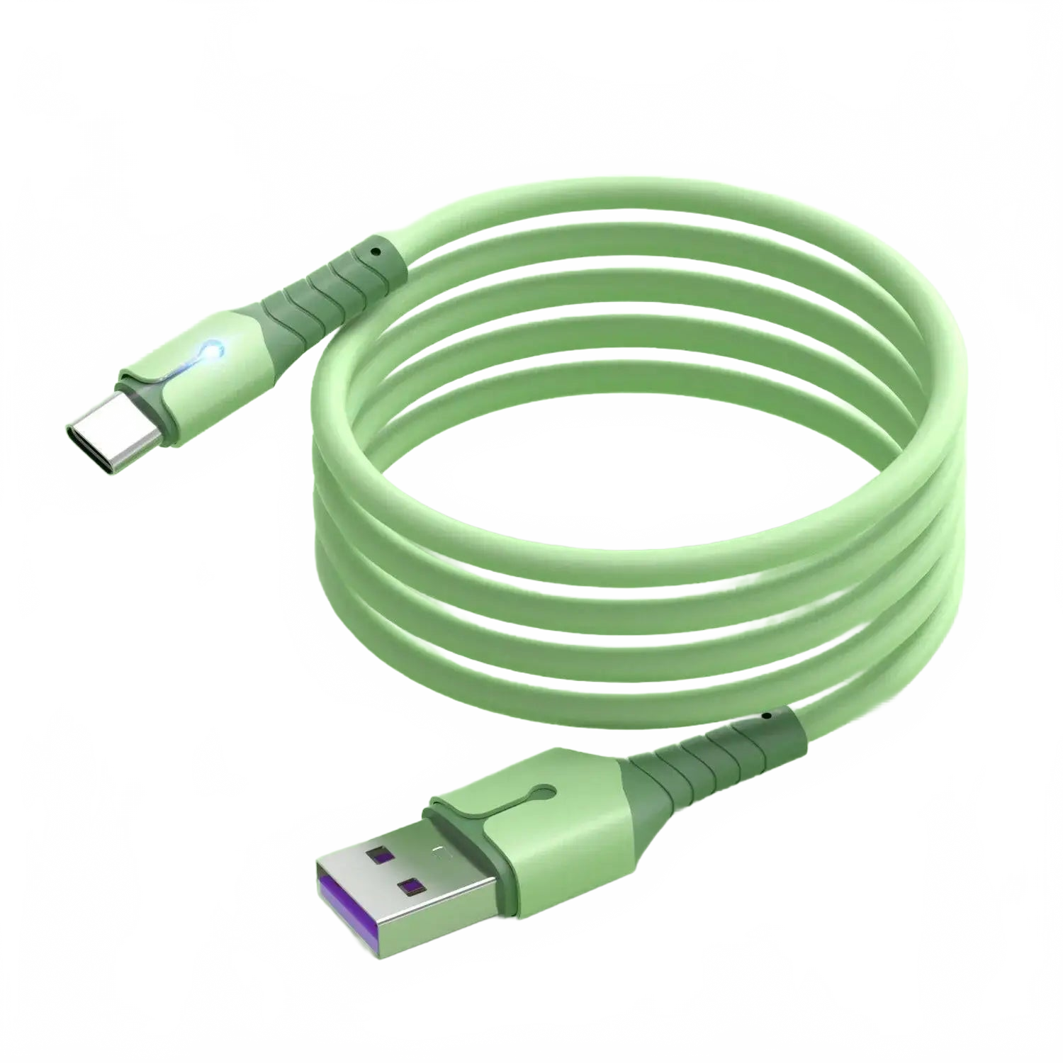 Liquid Silicone With Light USB -Type C Data Cable.