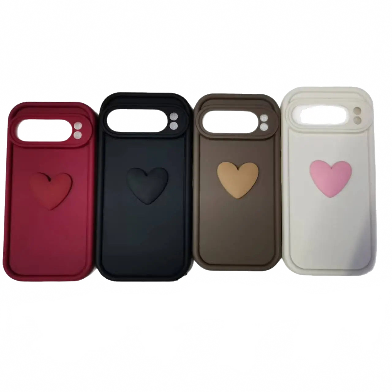 3D Heart Phone Case – Cute Shockproof Protective Cover for iPhone/Samsung Charge Hub X