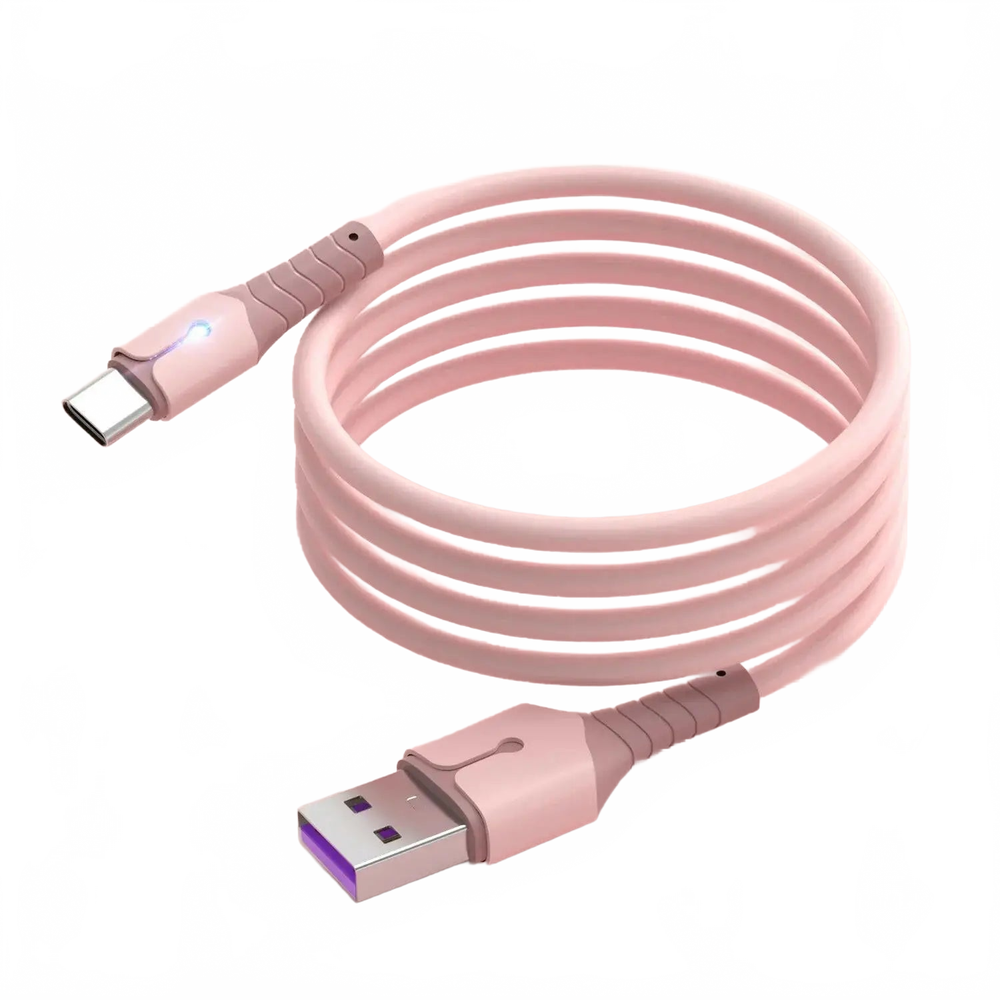 Liquid Silicone With Light USB -Type C Data Cable.