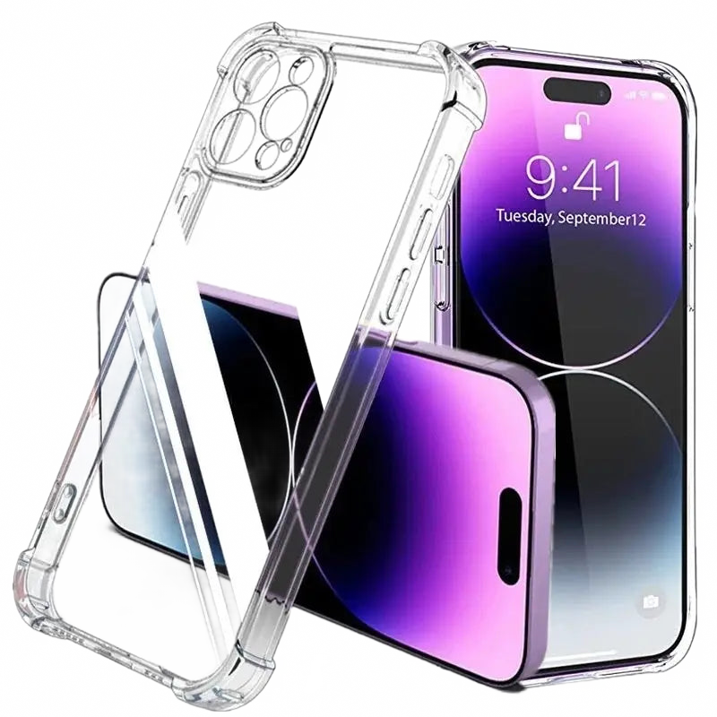 Clear Phone Case – Shockproof, Transparent Drop-Resistant Protective Cover Charge Hub X