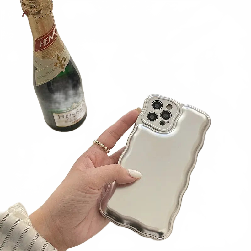 Wave Edge Phone Case – Stylish Shockproof Protective Cover for iPhone/Samsung Charge Hub X