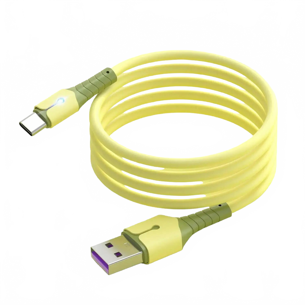 Liquid Silicone With Light USB -Type C Data Cable.