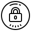 Icon of a lock symbol