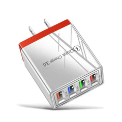 USB Charger Quick Charge 3.0 4 Phone Adapter For Tablet Portable Wall Mobile Charger Fast Charger - Charge Hub X