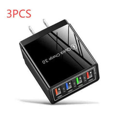 USB Charger Quick Charge 3.0 4 Phone Adapter For Tablet Portable Wall Mobile Charger Fast Charger - Charge Hub X