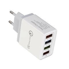 USB Charger Quick Charge 3.0 4 Phone Adapter For Tablet Portable Wall Mobile Charger Fast Charger.