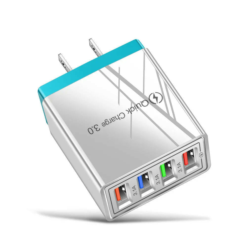 USB Charger Quick Charge 3.0 4 Phone Adapter For Tablet Portable Wall Mobile Charger Fast Charger - Charge Hub X