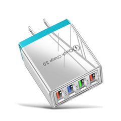USB Charger Quick Charge 3.0 4 Phone Adapter For Tablet Portable Wall Mobile Charger Fast Charger - Charge Hub X